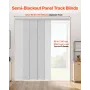 VEVOR Panel Track Blinds, Extendable Track from 116 cm to 218 cm W, Trimmable Panel Curtains Up to 243cm H, Adjustable Vertical 