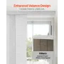 VEVOR Panel Track Blinds, Extendable Track from 116 cm to 218 cm W, Trimmable Panel Curtains Up to 243cm H, Adjustable Vertical 