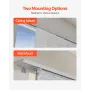 Panel Track Blinds, Extendable Track from 116 cm to 218 cm W, Trimmable Panel Curtains Up to 243cm H, Adjustable Vertical Panel 