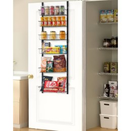 6-Tier Over the Door Pantry Organizer Hanging Storage Rack Adjustable