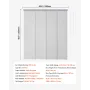 VEVOR Panel Track Blinds, Extendable Track from 116 cm to 218 cm W, Trimmable Panel Curtains Up to 243cm H, Adjustable Vertical 