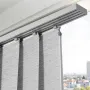 Panel Track Blinds, Extendable Track from 116 cm to 218 cm W, Trimmable Panel Curtains Up to 243cm H, Adjustable Vertical Panel 