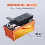 Air Hydraulic Pump, 6895 bar 1.9L Reservoir, NPT 10mm Oil Outlet, NPT 6.4mm Inlet, 2m Pipe, Foot Actuated Hydraulic Pump Air Tre