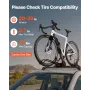 Roof Bike Rack, 15 kg Capacity, Foldable Upright Roof Mount Bicycle Rack with Locking Systems & Adjustable Arm for T-Slot Crossb