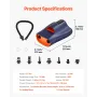 Paddle Board Pump, 22PSI High Pressure, Dual Stage Inflation & Deflation SUP Air Pump with Auto-Off Function and 12V DC Car Conn