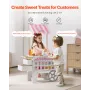 VEVOR Ice Cream Cart for Kids, 20+ PCS Accessories, Pretend Play Ice Cream Shop Kitchen Food Toys with Ice Cream Cone & Popsicle