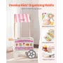 VEVOR Ice Cream Cart for Kids, 20+ PCS Accessories, Pretend Play Ice Cream Shop Kitchen Food Toys with Ice Cream Cone & Popsicle