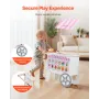 VEVOR Ice Cream Cart for Kids, 20+ PCS Accessories, Pretend Play Ice Cream Shop Kitchen Food Toys with Ice Cream Cone & Popsicle