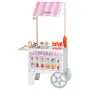 Ice Cream Cart for Kids, 20+ PCS Accessories, Pretend Play Ice Cream Shop Kitchen Food Toys with Ice Cream Cone & Popsicle, Awni