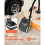 VEVOR Paddle Board-pumpe, 20PSI højtryk, dobbelttrins oppustning og tømning SUP-luftpumpe med Auto-Off-funktion og 12V DC Ca