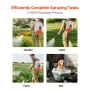 Battery Powered Backpack Sprayer, 16L Electric Backpack Sprayer, 2 Wands & 8 Nozzles, Adjustable 0-90 PSI, 4H Runtime, Portable 