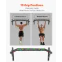 VEVOR Pull Up Bar, Multi-Grip Wall Mounted Pull Ups, 50 in Width Multifunctional Chin Up Training Station, Heavy Duty Steel Uppe