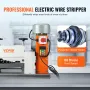 Automatic Wire Stripping Machine, 0.06''-1.575'' Electric Motorized Cable Stripper, 1500 W, 88 ft/min Wire Peeler with Double Bl