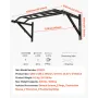 Pull Up Bar, Multi-Grip Wall Mounted Pull Ups, 50 in Width Multifunctional Chin Up Training Station, Heavy Duty Steel Upper Body