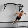 Pull Up Bar, Multi-Grip Wall Mounted Pull Ups, 50 in Width Multifunctional Chin Up Training Station, Heavy Duty Steel Upper Body