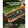 VEVOR Push Reel Lawn Mower 45 cm, 5 Blades Manual Push Mower No Motor, 35- 62mm Adjustable Cutting Height, Walk-Behind Lawn Mowe