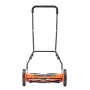 Push Reel Lawn Mower 45 cm, 5 Blades Manual Push Mower No Motor, 35- 62mm Adjustable Cutting Height, Walk-Behind Lawn Mowers wit
