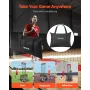 Volleyball Setter Training Equipment, Angle and Height Adjustable Volleyball Trainer, Portable Practice Net with Cart, Wheels, C