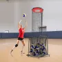 VEVOR Volleyball Setter træningsudstyr, vinkel- og højdejusterbar volleyballtræner, bærbart træningsnet med vogn, Whe