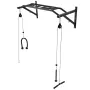 Pull Up Bar, Multi-Grip Wall Mounted Pull Ups, 50 in Width Multifunctional Chin Up Training Station, Heavy Duty Steel Upper Body
