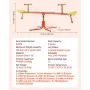 VEVOR Kids Seesaw, 45.4 kg Load Capacity per Seat, Sit and Spin Teeter Totter with 4-prong Support Legs, Kids Outdoor Playground