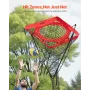 VEVOR Volleyball Setter Training Equipment, Angle and Height Adjustable Volleyball Trainer, Portable Practice Net with Steel Bas