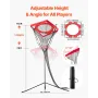 VEVOR Volleyball Setter Training Equipment, Angle and Height Adjustable Volleyball Trainer, Portable Practice Net with Steel Bas