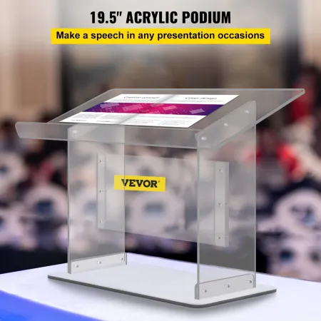 Tablepop akrylpodium 19,5 "Tall Plexiglass Podium 27" X13.7