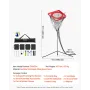 VEVOR Volleyball Setter Training Equipment, Angle and Height Adjustable Volleyball Trainer, Portable Practice Net with Steel Bas