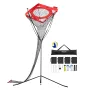 VEVOR Volleyball Setter Training Equipment, Angle and Height Adjustable Volleyball Trainer, Portable Practice Net with Steel Bas