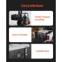 Portable Diesel Tank, 484.5L Capacity & 10 GPM Flow Rate, Gas Fuel Tank with 12V Electric Transfer Pump and 4m Rubber Hose, PE D