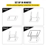 Tabletop Acrylic Podium 19.5" Tall Plexiglass Podium 27"x13.7" Table Acrylic Pulpits for Churches Slanted Surface with Lip for B