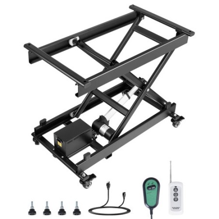 71 cm Electric Lift Table Single Scissor Lifting Platform 150 kg 4 Wheels