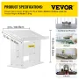 Tablepop akrylpodium 19,5 "Tall Plexiglass Podium 27" X13.7