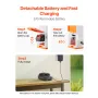 Battery Powered Backpack Sprayer, 12L Powerful Electric Backpack Sprayer, 2 Retractable Wands & 5 Nozzles, Adjustable 0-90 PSI, 