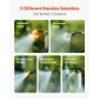 Battery Powered Backpack Sprayer, 12L Powerful Electric Backpack Sprayer, 2 Retractable Wands & 5 Nozzles, Adjustable 0-90 PSI, 