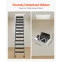 VEVOR Attic Ladder, 660LBS/299.4KG Capacity, Fits 9.5 to 10.2 ft Ceiling Height and 39.4 x 27.5 inch Opening Size, Alloy Steel P
