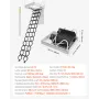 VEVOR Attic Ladder, 660LBS/299.4KG Capacity, Fits 9.5 to 10.2 ft Ceiling Height and 39.4 x 27.5 inch Opening Size, Alloy Steel P