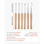 VEVOR Wood Lathe Turning Tool Set, 6PCS, Lathe Roughing, Finishing, Detailing Hollow Tool with Wooden Handle, Diamond Round Squa