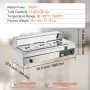 Kommerciel elektrisk mad varmere bordplade buffet 3*12qt med