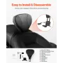 Motorcycle Backrest Sissy Bar, Compatible with Harley Touring Models 2009-2024 with One-piece Slotted Seat, Street Glide Road Gl