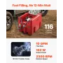 Portable Diesel & Gasoline Tank, 440L, 10 GPM Flow Rate, Diesel Fuel Tank with 12V Electric Transfer Pump, 13.1ft Hose, Auto Fue