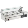Kommerciel elektrisk mad varmere bordplade buffet 3*12qt med