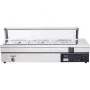 Commercial Electric Food Warmer Countertop Buffet 3*12Qt with Glass Shield
