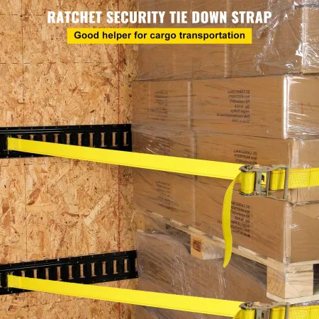 E-Track Ratchet Strap, 18 Pack 2" x 15' E Track Straps 4400 lbs Breaking Strength, with Polyester Webbing & Spring Fitting & Rat