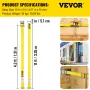 VEVOR E-Track Ratchet Strap, 18 Pack 2" x 15' E Track Straps 4400 lbs Breaking Strength, with Polyester Webbing & Spring Fitting