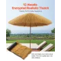 Artificial Thatch Grass Roof, 0.5 x 6 m Tiki Bar Hut Thatch Roofing Roll, Waterproof & Fire-Resistant, Palapa Tiki Roof Ma