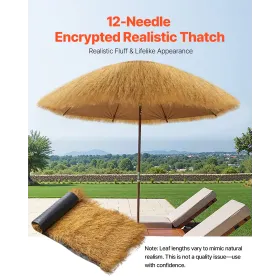 VEVOR Artificial Thatch Grass Roof, 0.5 x 6 m Tiki Bar Hut Thatch Roofing Roll, Waterproof & Fire-Resistant, Palapa Tiki Roof Ma