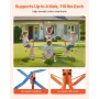 VEVOR Kids Seesaw, 49.9 kg Load Capacity per Seat, Sit and Spin Teeter Totter with 4-prong Support Legs, Kids Outdoor Playground