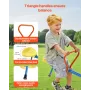 Kids Seesaw, 49.9 kg Load Capacity per Seat, Sit and Spin Teeter Totter with 4-prong Support Legs, Kids Outdoor Playground